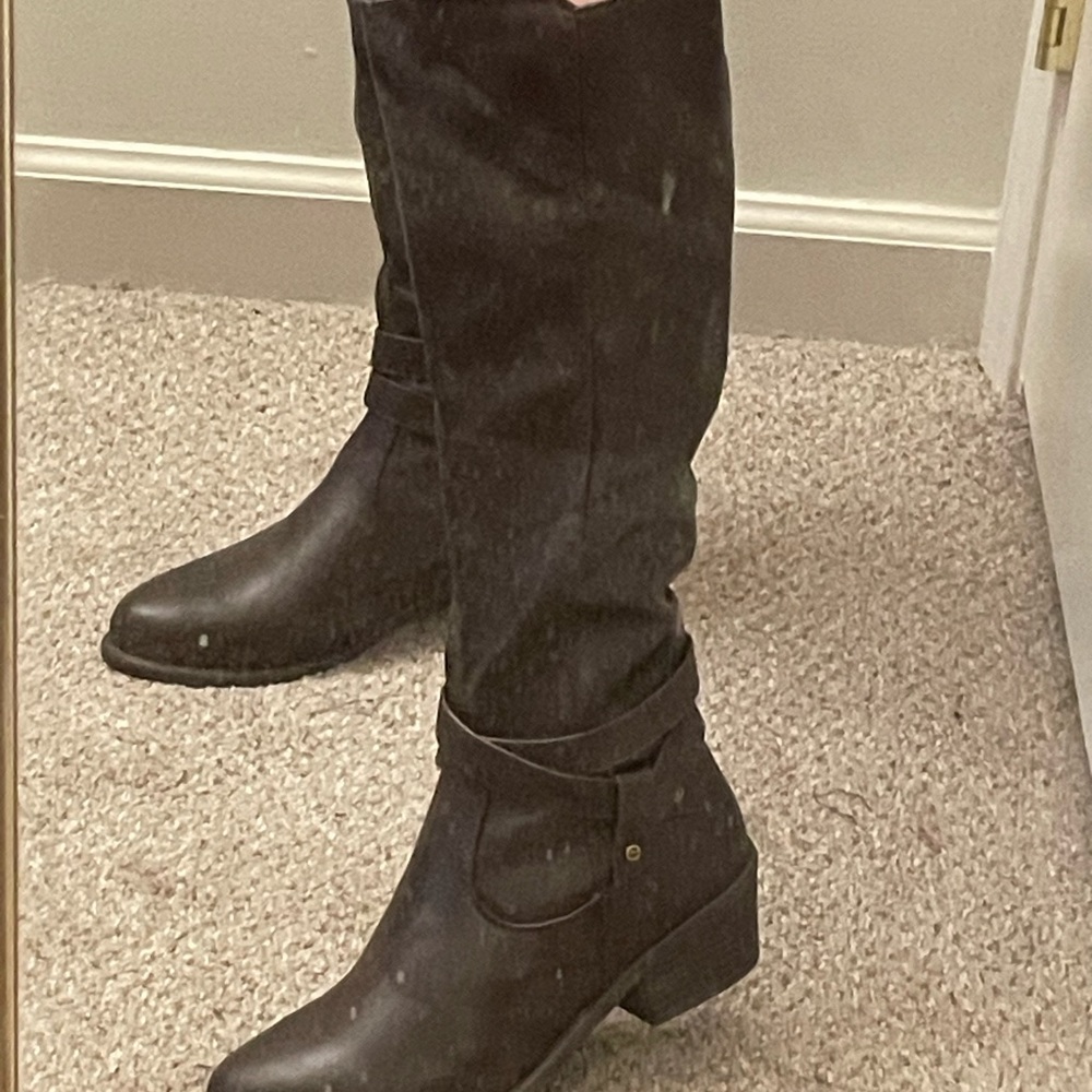 Frye and Co. Womens Gibson Flat Heel Riding Boots